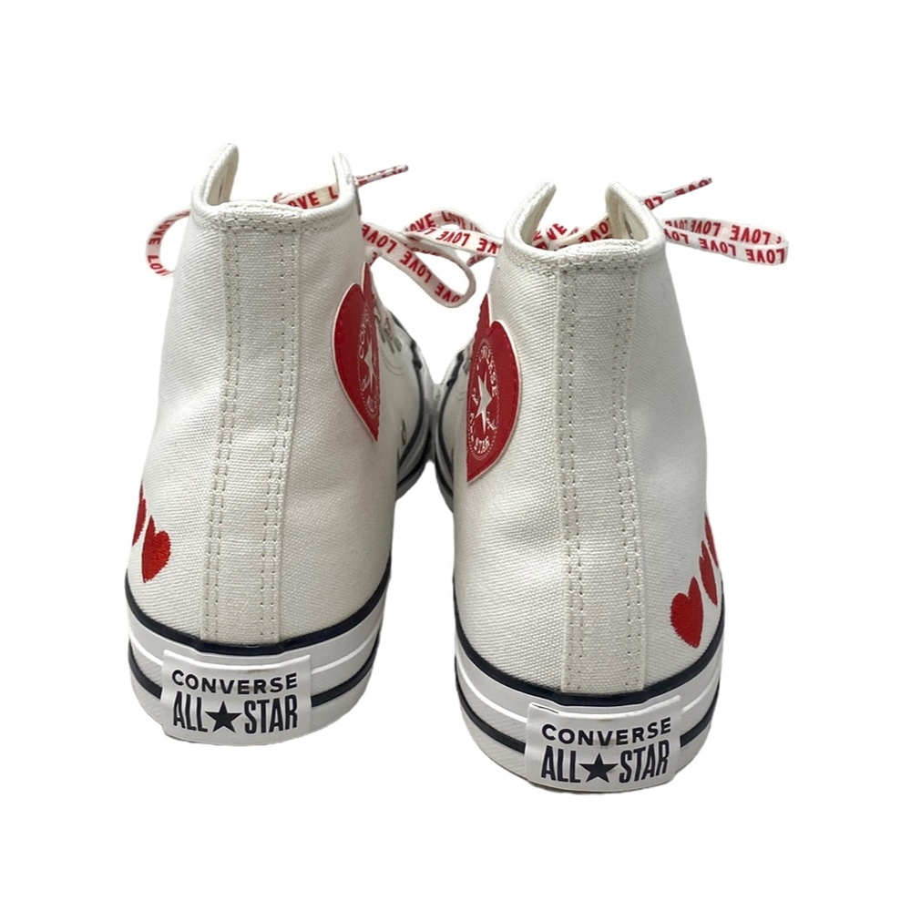 Converse Chuck Taylor High Sneakers Canvas Women's Kids Shoes Red White A02655F - Picture 8 of 10